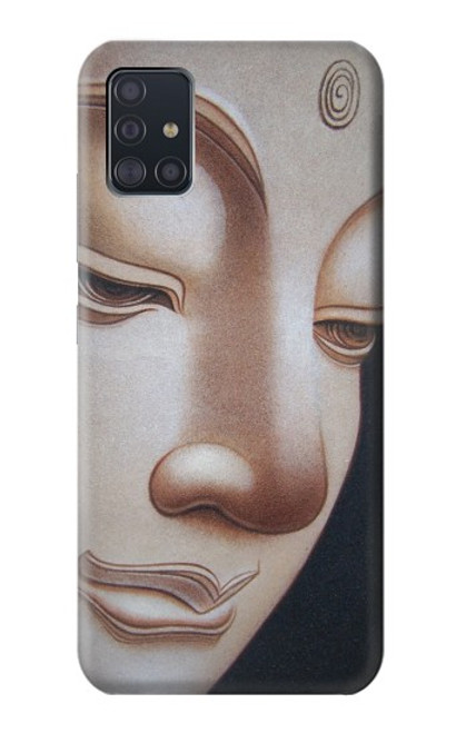 W1255 Buddha Face Funda Carcasa Case y Caso Del Tirón Funda para Samsung Galaxy A51 5G [solo para A51 5G. NO para A51]