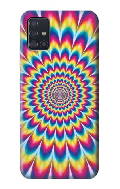 W3162 Colorful Psychedelic Funda Carcasa Case y Caso Del Tirón Funda para Samsung Galaxy A51 5G [solo para A51 5G. NO para A51]