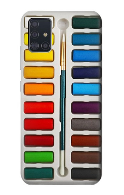 W3243 Watercolor Paint Set Funda Carcasa Case y Caso Del Tirón Funda para Samsung Galaxy A51 5G [solo para A51 5G. NO para A51]