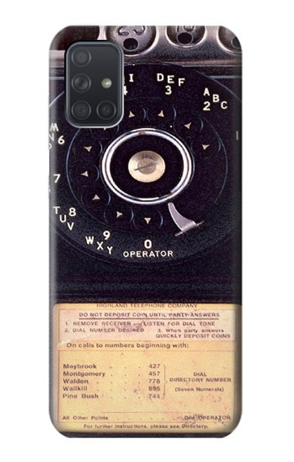 W0086 Payphone Vintage Funda Carcasa Case y Caso Del Tirón Funda para Samsung Galaxy A71 5G [solo para A71 5G. NO para A71]