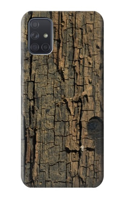 W0598 Wood Graphic Printed Funda Carcasa Case y Caso Del Tirón Funda para Samsung Galaxy A71 5G [solo para A71 5G. NO para A71]