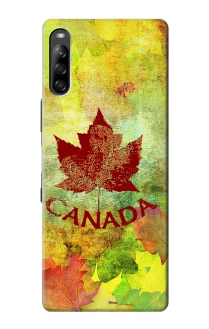 W2523 Canada Autumn Maple Leaf Funda Carcasa Case y Caso Del Tirón Funda para Sony Xperia L4
