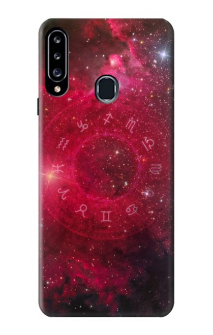 W3368 Zodiac Red Galaxy Funda Carcasa Case y Caso Del Tirón Funda para Samsung Galaxy A20s
