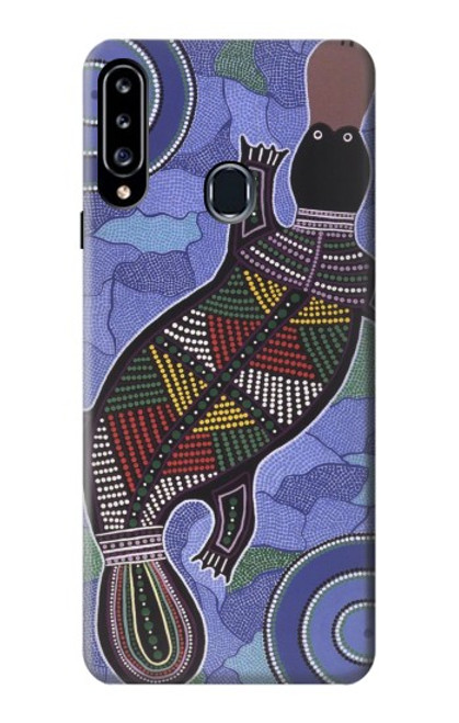W3387 Platypus Australian Aboriginal Art Funda Carcasa Case y Caso Del Tirón Funda para Samsung Galaxy A20s