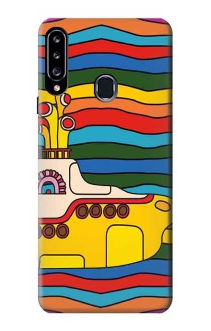 W3599 Hippie Submarine Funda Carcasa Case y Caso Del Tirón Funda para Samsung Galaxy A20s