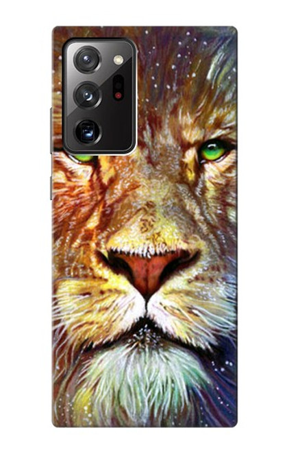 W1354 Lion Funda Carcasa Case y Caso Del Tirón Funda para Samsung Galaxy Note 20 Ultra, Ultra 5G