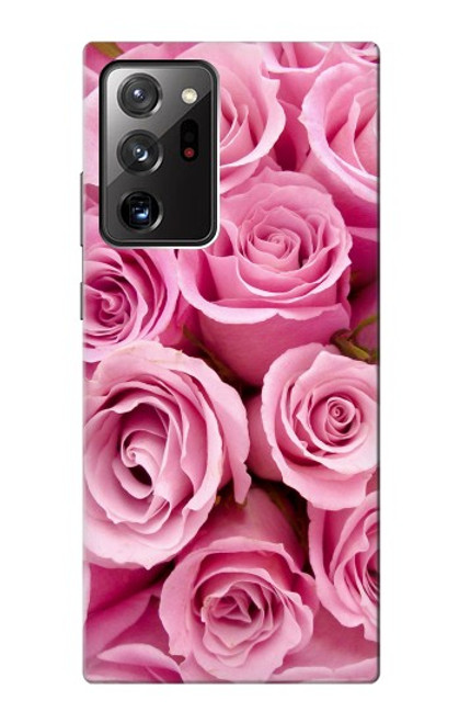 W2943 Pink Rose Funda Carcasa Case y Caso Del Tirón Funda para Samsung Galaxy Note 20 Ultra, Ultra 5G