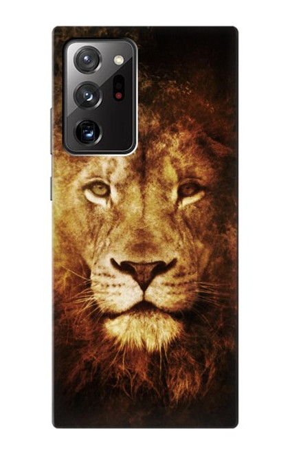 W3182 Lion Funda Carcasa Case y Caso Del Tirón Funda para Samsung Galaxy Note 20 Ultra, Ultra 5G