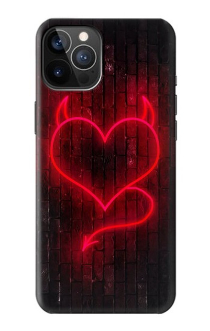 W3682 Devil Heart Funda Carcasa Case y Caso Del Tirón Funda para iPhone 12, iPhone 12 Pro