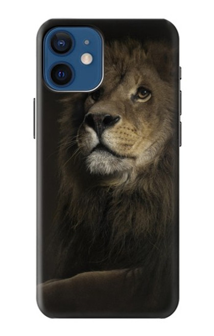 W0472 Lion Funda Carcasa Case y Caso Del Tirón Funda para iPhone 12 mini