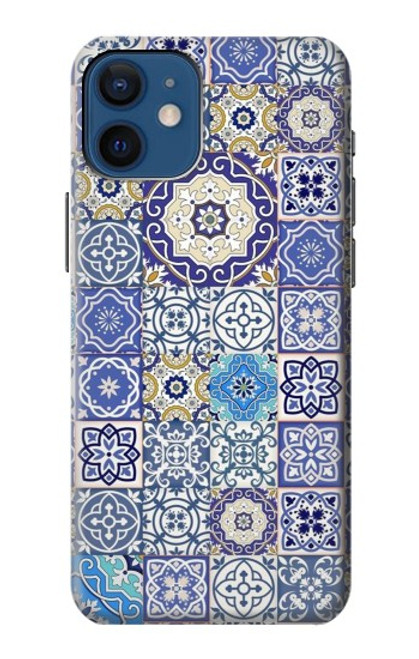 W3537 Moroccan Mosaic Pattern Funda Carcasa Case y Caso Del Tirón Funda para iPhone 12 mini