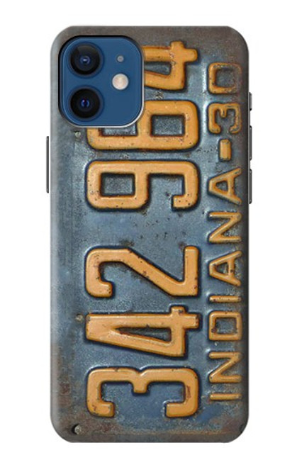 W3750 Vintage Vehicle Registration Plate Funda Carcasa Case y Caso Del Tirón Funda para iPhone 12 mini