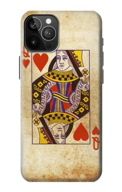 W2833 Poker Card Queen Hearts Funda Carcasa Case y Caso Del Tirón Funda para iPhone 12 Pro Max