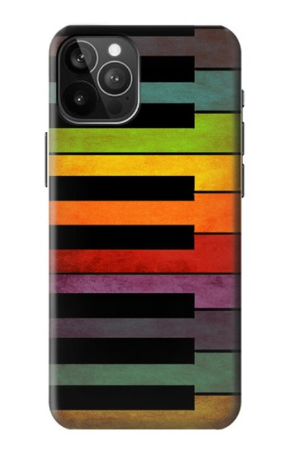 W3451 Colorful Piano Funda Carcasa Case y Caso Del Tirón Funda para iPhone 12 Pro Max