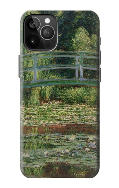 W3674 Claude Monet Footbridge and Water Lily Pool Funda Carcasa Case y Caso Del Tirón Funda para iPhone 12 Pro Max