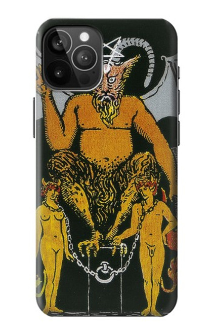 W3740 Tarot Card The Devil Funda Carcasa Case y Caso Del Tirón Funda para iPhone 12 Pro Max