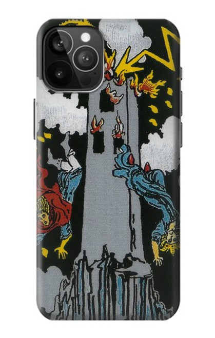 W3745 Tarot Card The Tower Funda Carcasa Case y Caso Del Tirón Funda para iPhone 12 Pro Max