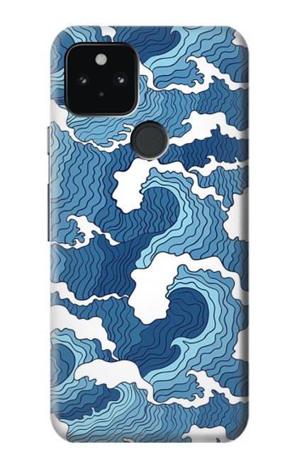 W3751 Wave Pattern Funda Carcasa Case y Caso Del Tirón Funda para Google Pixel 5