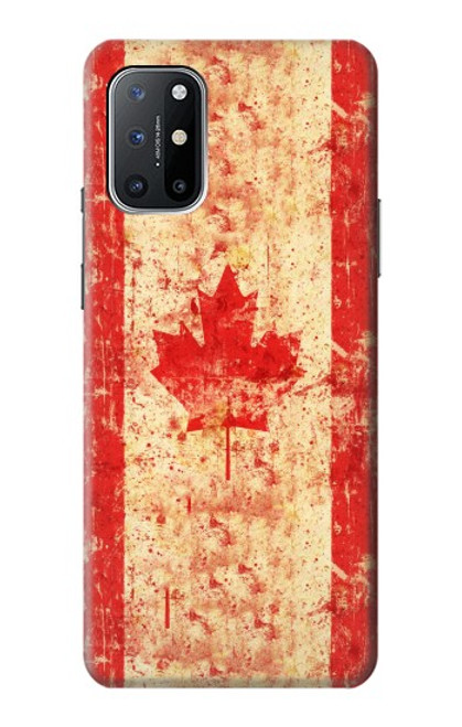 W1603 Canada Flag Old Vintage Funda Carcasa Case y Caso Del Tirón Funda para OnePlus 8T