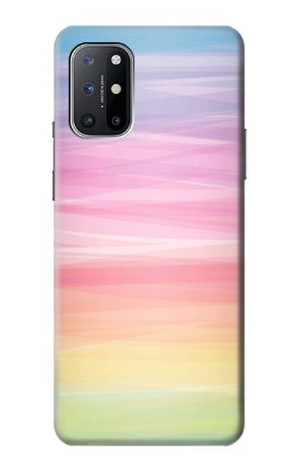 W3507 Colorful Rainbow Pastel Funda Carcasa Case y Caso Del Tirón Funda para OnePlus 8T