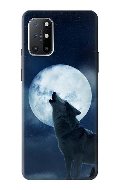 W3693 Grim White Wolf Full Moon Funda Carcasa Case y Caso Del Tirón Funda para OnePlus 8T