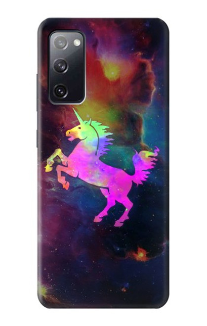 W2486 Rainbow Unicorn Nebula Space Funda Carcasa Case y Caso Del Tirón Funda para Samsung Galaxy S20 FE