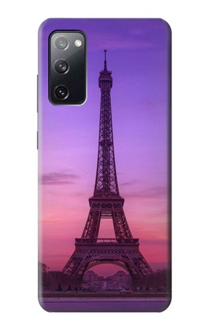 W3447 Eiffel Paris Sunset Funda Carcasa Case y Caso Del Tirón Funda para Samsung Galaxy S20 FE
