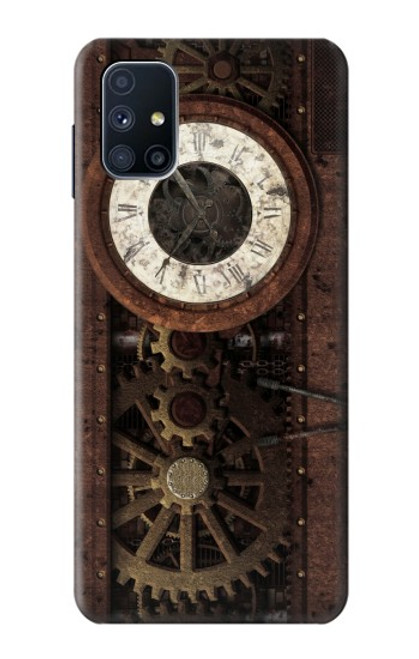 W3221 Steampunk Clock Gears Funda Carcasa Case y Caso Del Tirón Funda para Samsung Galaxy M51