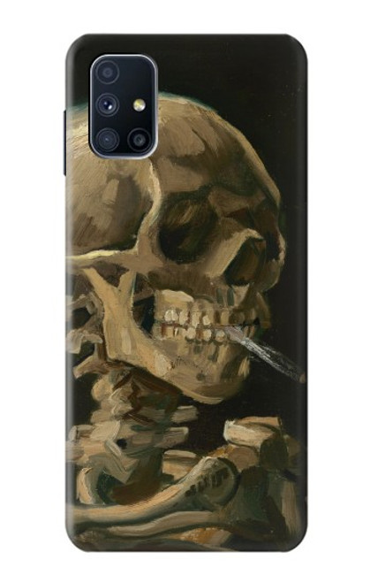 W3358 Vincent Van Gogh Skeleton Cigarette Funda Carcasa Case y Caso Del Tirón Funda para Samsung Galaxy M51