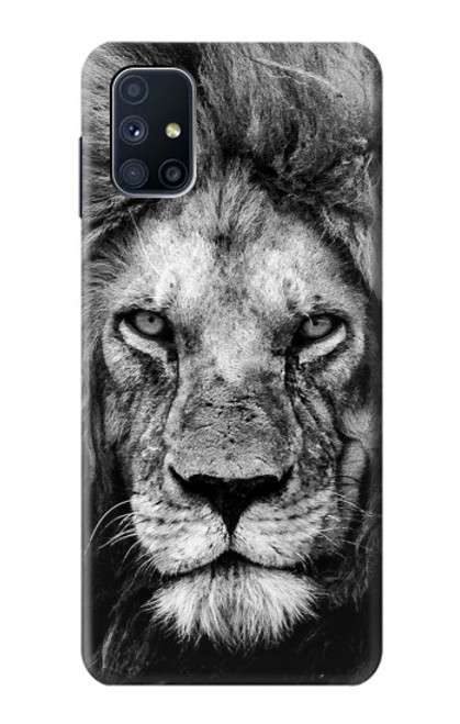 W3372 Lion Face Funda Carcasa Case y Caso Del Tirón Funda para Samsung Galaxy M51