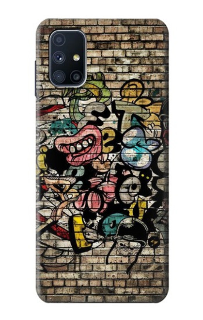 W3394 Graffiti Wall Funda Carcasa Case y Caso Del Tirón Funda para Samsung Galaxy M51