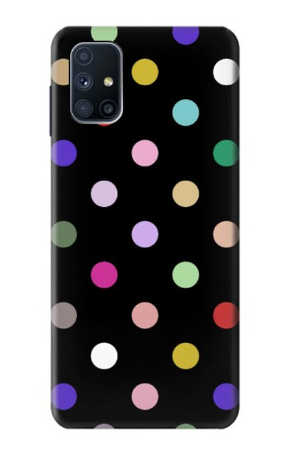 W3532 Colorful Polka Dot Funda Carcasa Case y Caso Del Tirón Funda para Samsung Galaxy M51