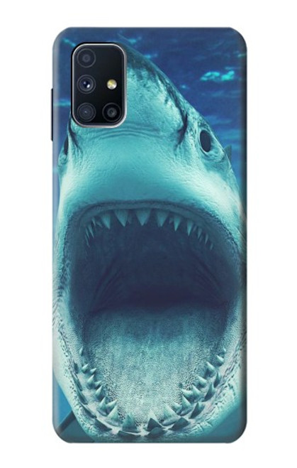 W3548 Tiger Shark Funda Carcasa Case y Caso Del Tirón Funda para Samsung Galaxy M51