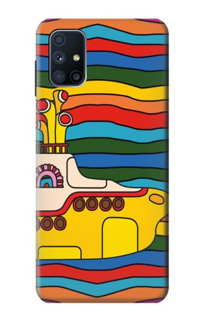 W3599 Hippie Submarine Funda Carcasa Case y Caso Del Tirón Funda para Samsung Galaxy M51