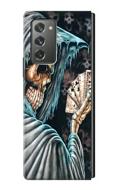 W0748 Grim Reaper Death Poker Funda Carcasa Case y Caso Del Tirón Funda para Samsung Galaxy Z Fold2 5G