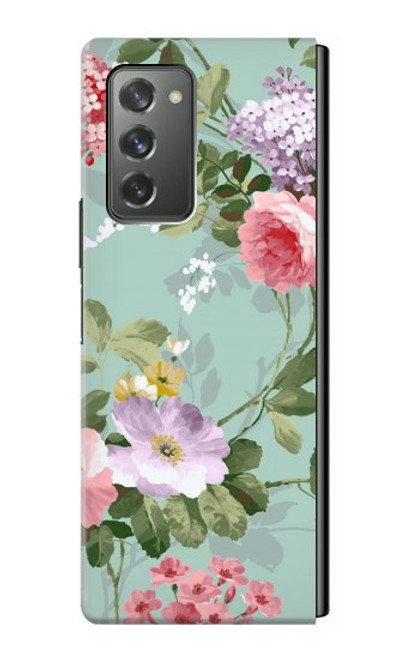 W2178 Flower Floral Art Painting Funda Carcasa Case y Caso Del Tirón Funda para Samsung Galaxy Z Fold2 5G