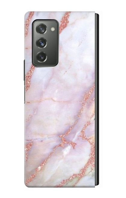 W3482 Soft Pink Marble Graphic Print Funda Carcasa Case y Caso Del Tirón Funda para Samsung Galaxy Z Fold2 5G