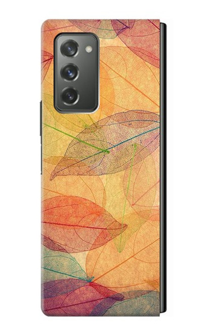 W3686 Fall Season Leaf Autumn Funda Carcasa Case y Caso Del Tirón Funda para Samsung Galaxy Z Fold2 5G