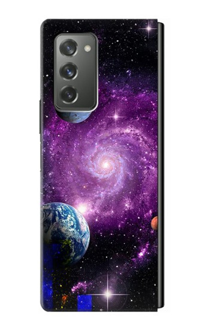 W3689 Galaxy Outer Space Planet Funda Carcasa Case y Caso Del Tirón Funda para Samsung Galaxy Z Fold2 5G