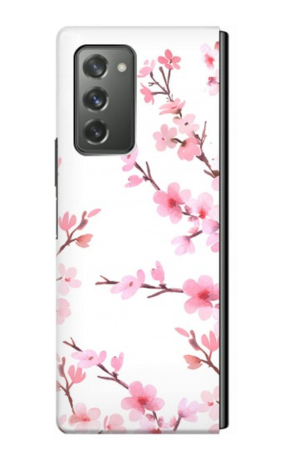 W3707 Pink Cherry Blossom Spring Flower Funda Carcasa Case y Caso Del Tirón Funda para Samsung Galaxy Z Fold2 5G