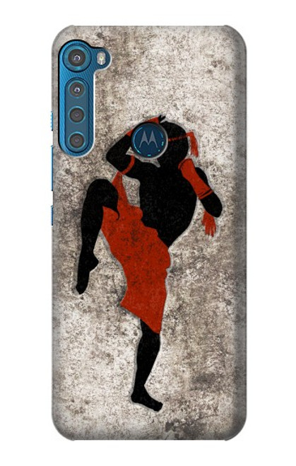 W2634 Muay Thai Kickboxing Martial Art Funda Carcasa Case y Caso Del Tirón Funda para Motorola One Fusion+