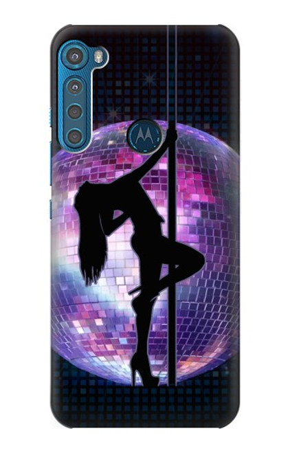 W3284 Sexy Girl Disco Pole Dance Funda Carcasa Case y Caso Del Tirón Funda para Motorola One Fusion+