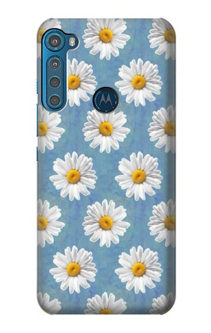 W3454 Floral Daisy Funda Carcasa Case y Caso Del Tirón Funda para Motorola One Fusion+