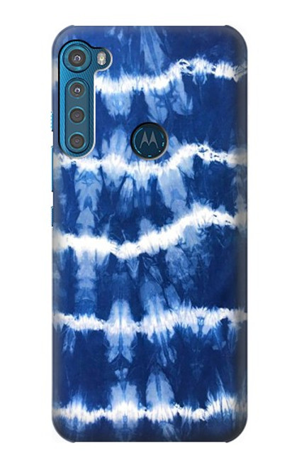 W3671 Blue Tie Dye Funda Carcasa Case y Caso Del Tirón Funda para Motorola One Fusion+