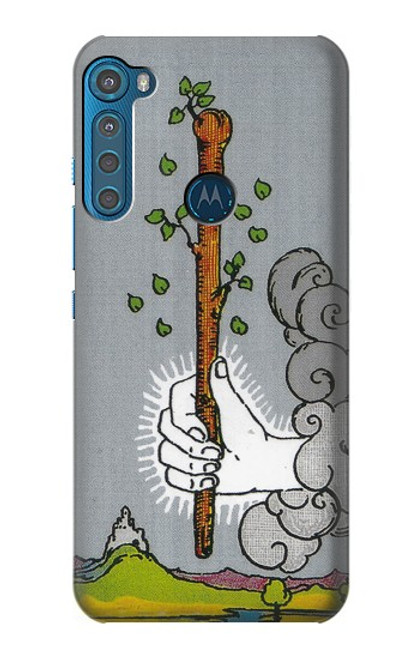 W3723 Tarot Card Age of Wands Funda Carcasa Case y Caso Del Tirón Funda para Motorola One Fusion+