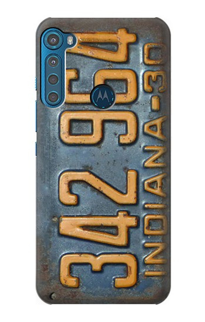 W3750 Vintage Vehicle Registration Plate Funda Carcasa Case y Caso Del Tirón Funda para Motorola One Fusion+