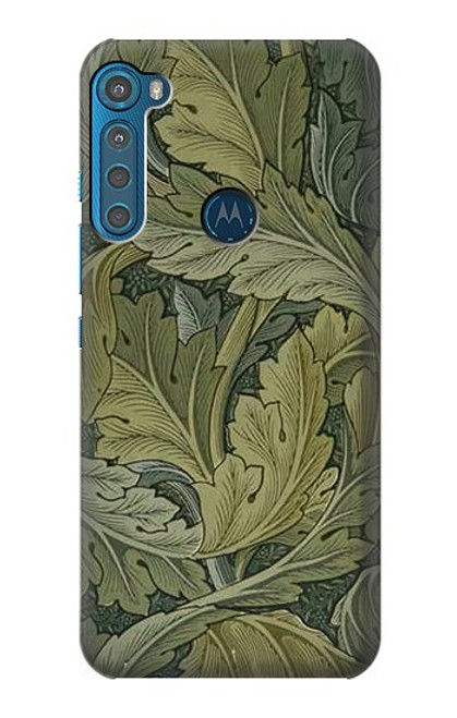 W3790 William Morris Acanthus Leaves Funda Carcasa Case y Caso Del Tirón Funda para Motorola One Fusion+