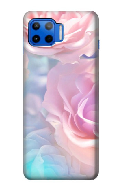 W3050 Vintage Pastel Flowers Funda Carcasa Case y Caso Del Tirón Funda para Motorola Moto G 5G Plus