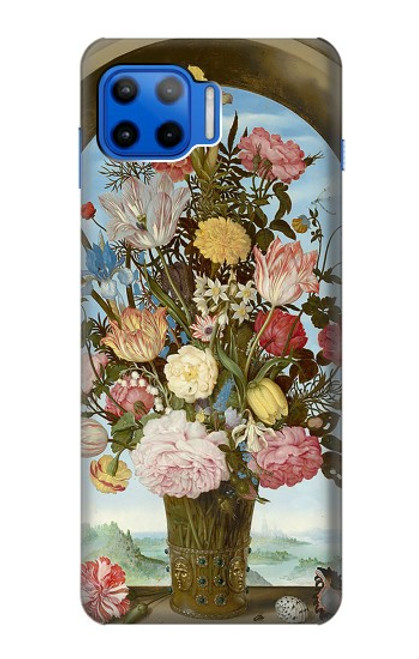 W3749 Vase of Flowers Funda Carcasa Case y Caso Del Tirón Funda para Motorola Moto G 5G Plus
