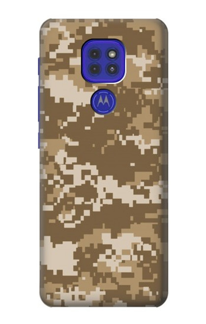 W3294 Army Desert Tan Coyote Camo Camouflage Funda Carcasa Case y Caso Del Tirón Funda para Motorola Moto G9 Play